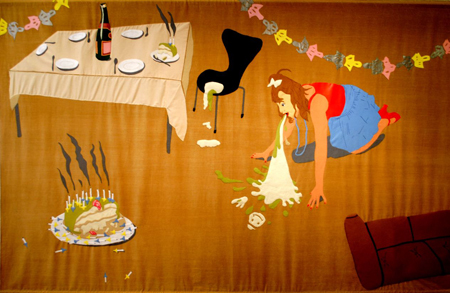 Princesstårtan, textil av Catti Brandelius